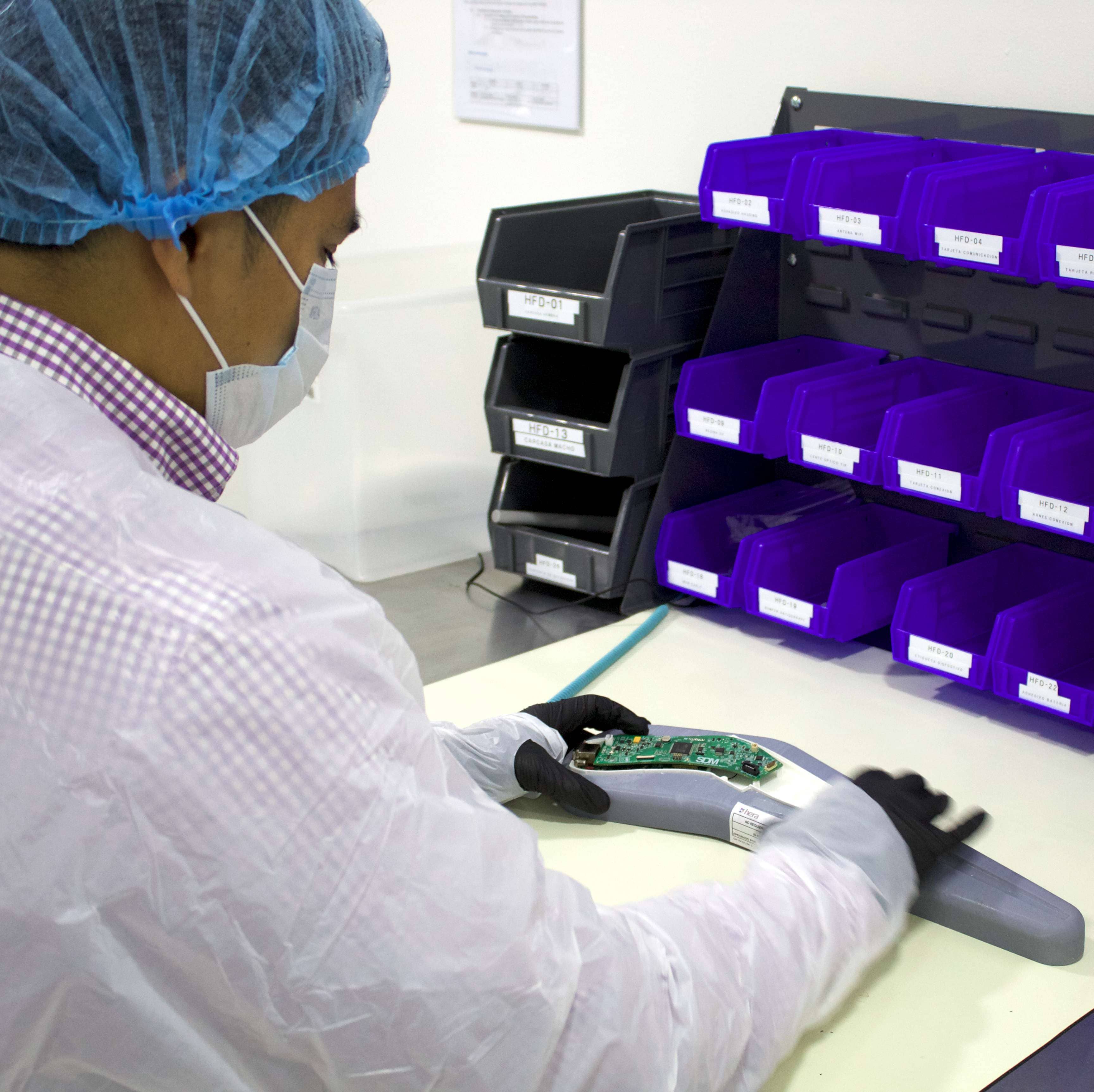 labortory worker evaluating assays